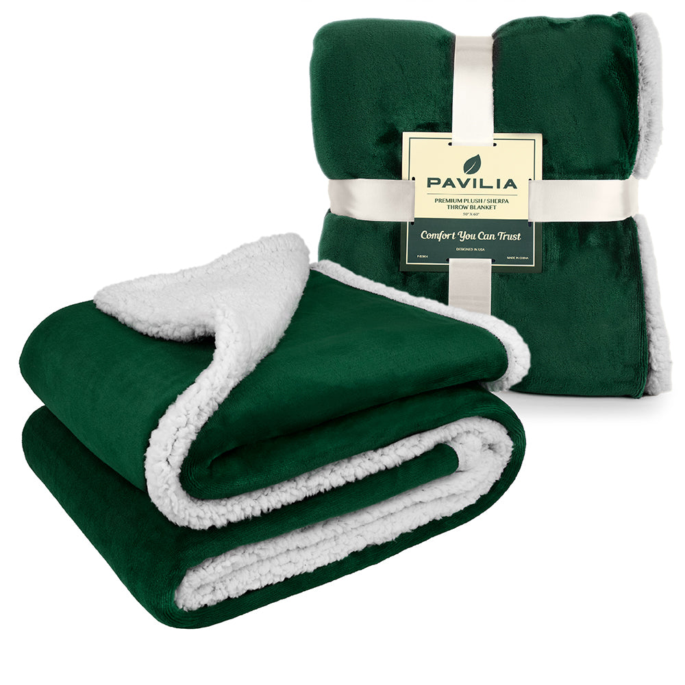 Premium Sherpa Fleece Throw Blanket
