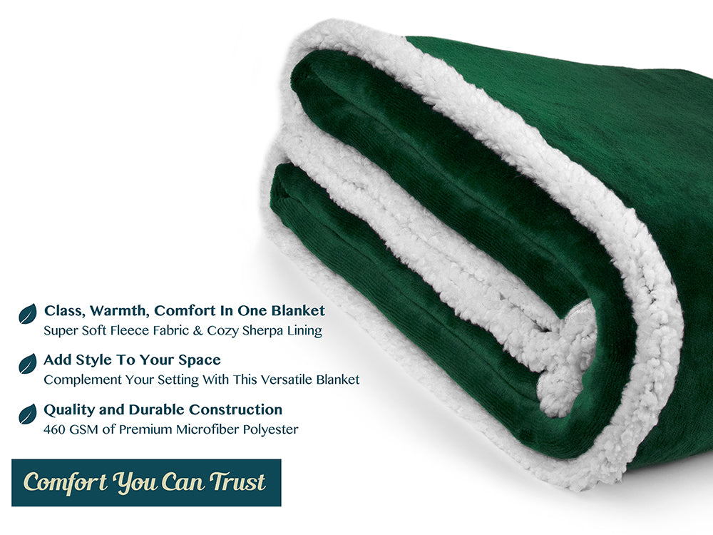 Premium Sherpa Fleece Throw Blanket
