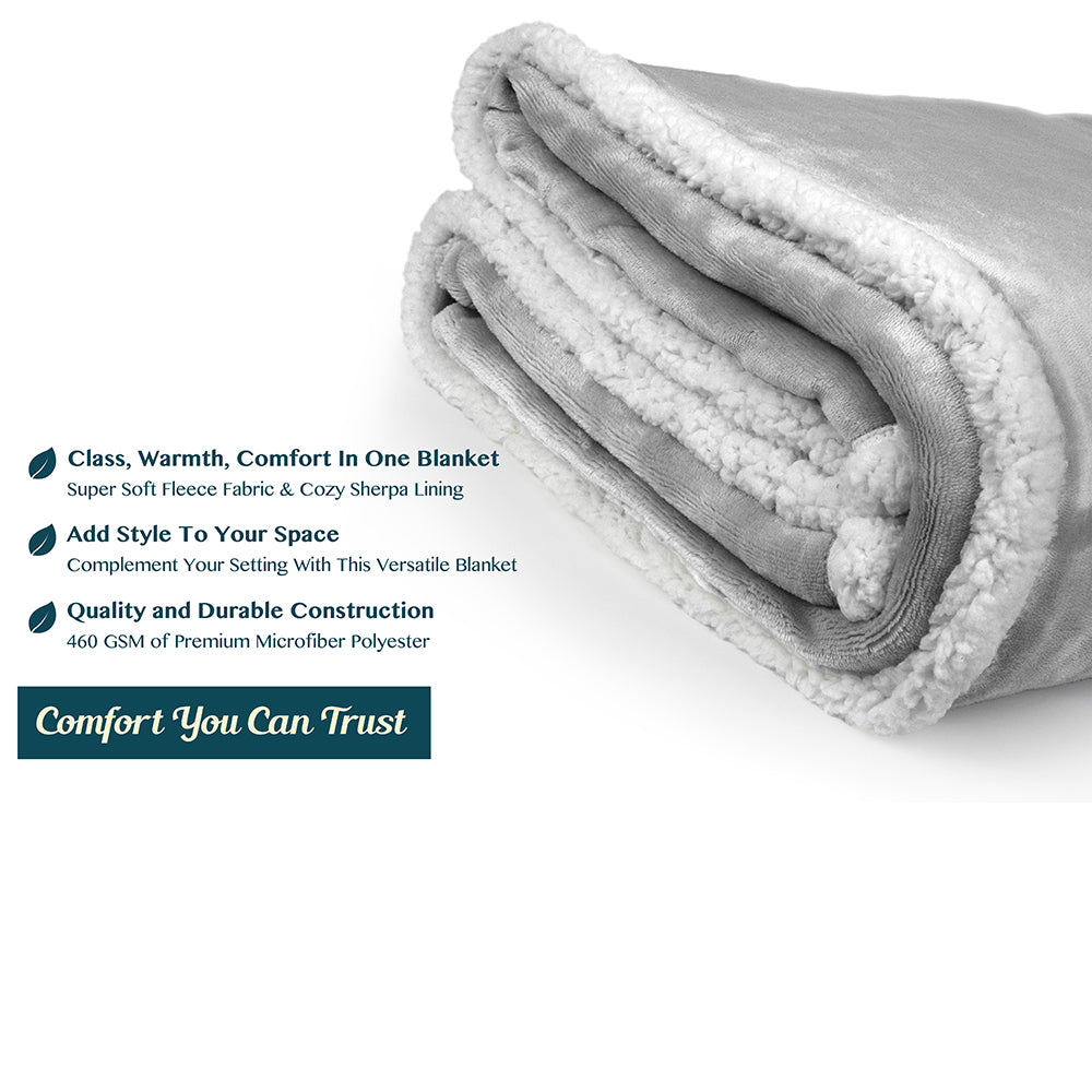 Premium Sherpa Fleece Throw Blanket
