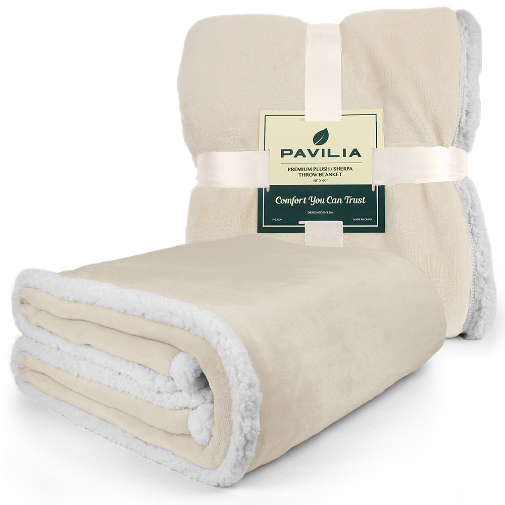 Premium Sherpa Fleece Throw Blanket