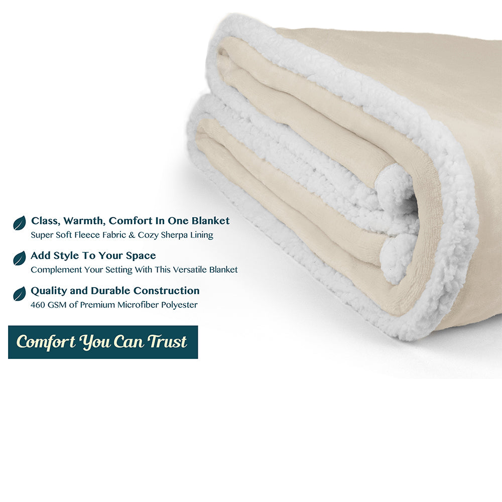 Premium Sherpa Fleece Throw Blanket