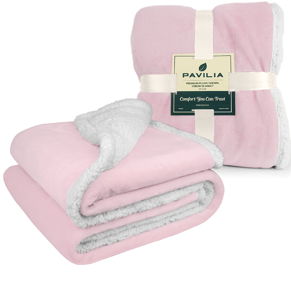 Premium Sherpa Fleece Throw Blanket