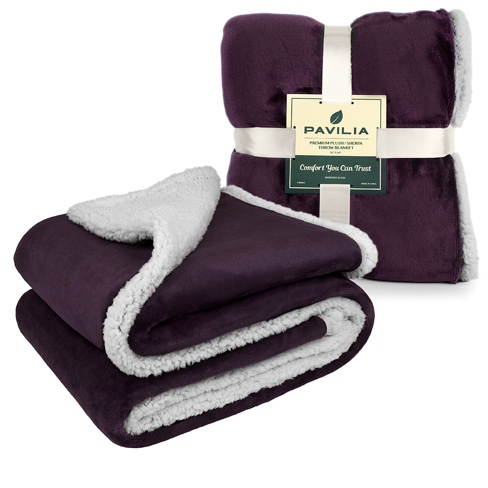 Premium Sherpa Fleece Throw Blanket