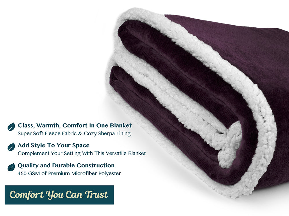 Premium Sherpa Fleece Throw Blanket