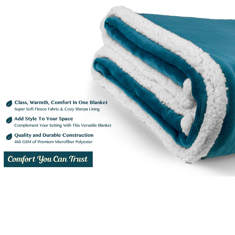 Premium Sherpa Fleece Throw Blanket