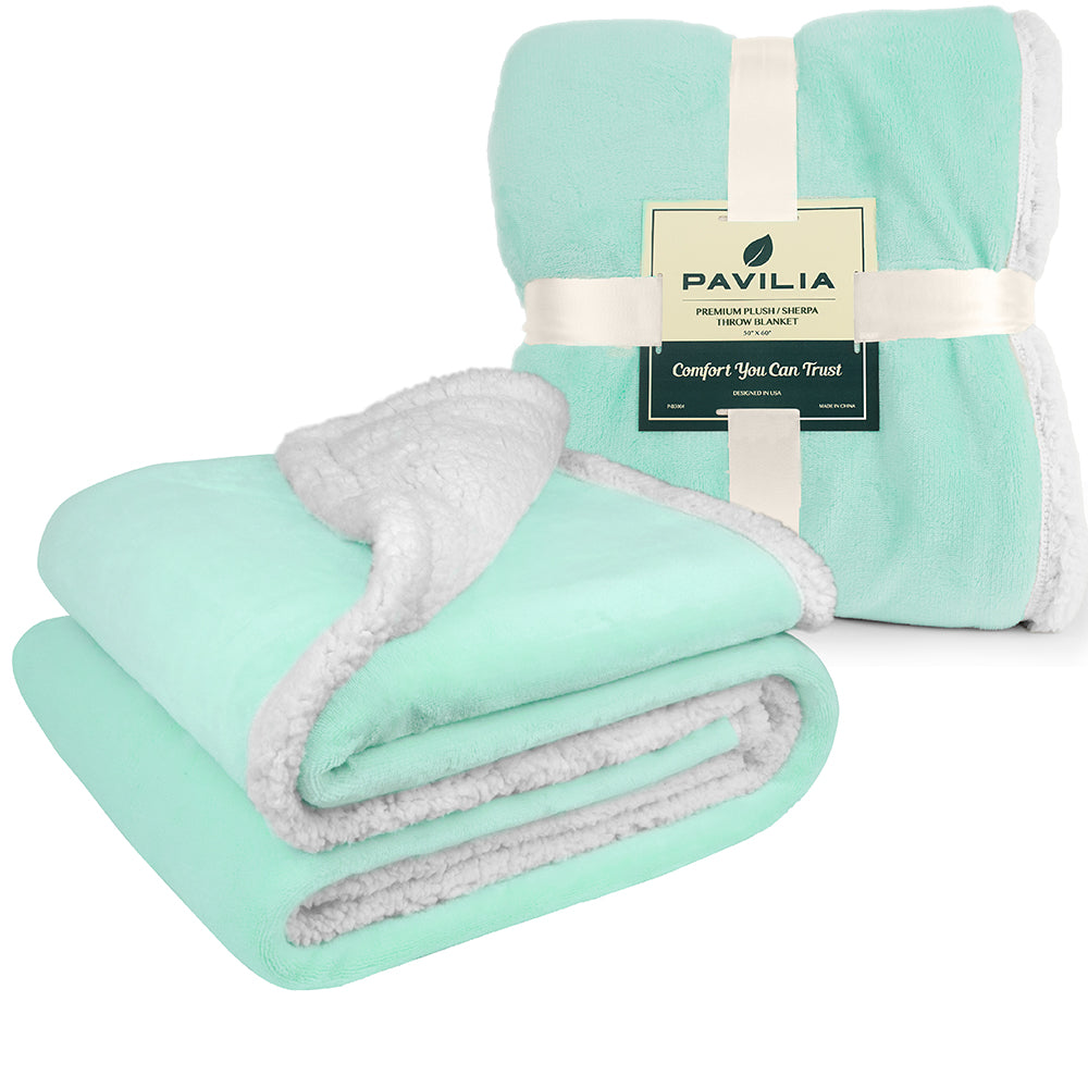 Premium Sherpa Fleece Throw Blanket