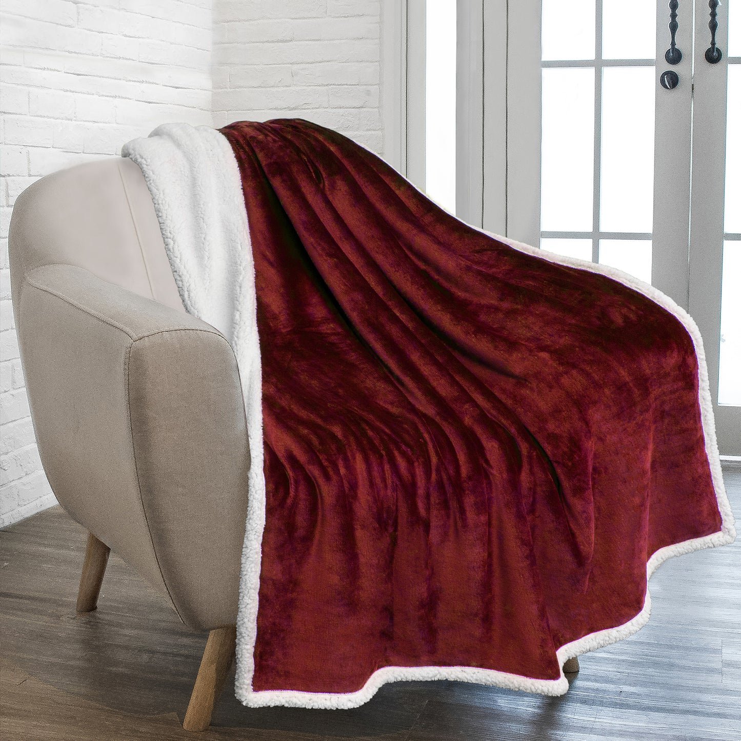 Premium Sherpa Fleece Throw Blanket