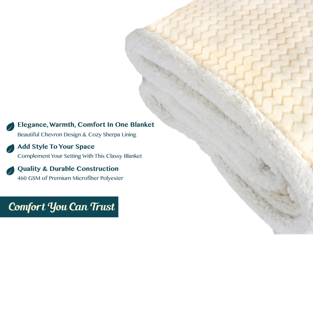Chevron Sherpa Throw Blanket