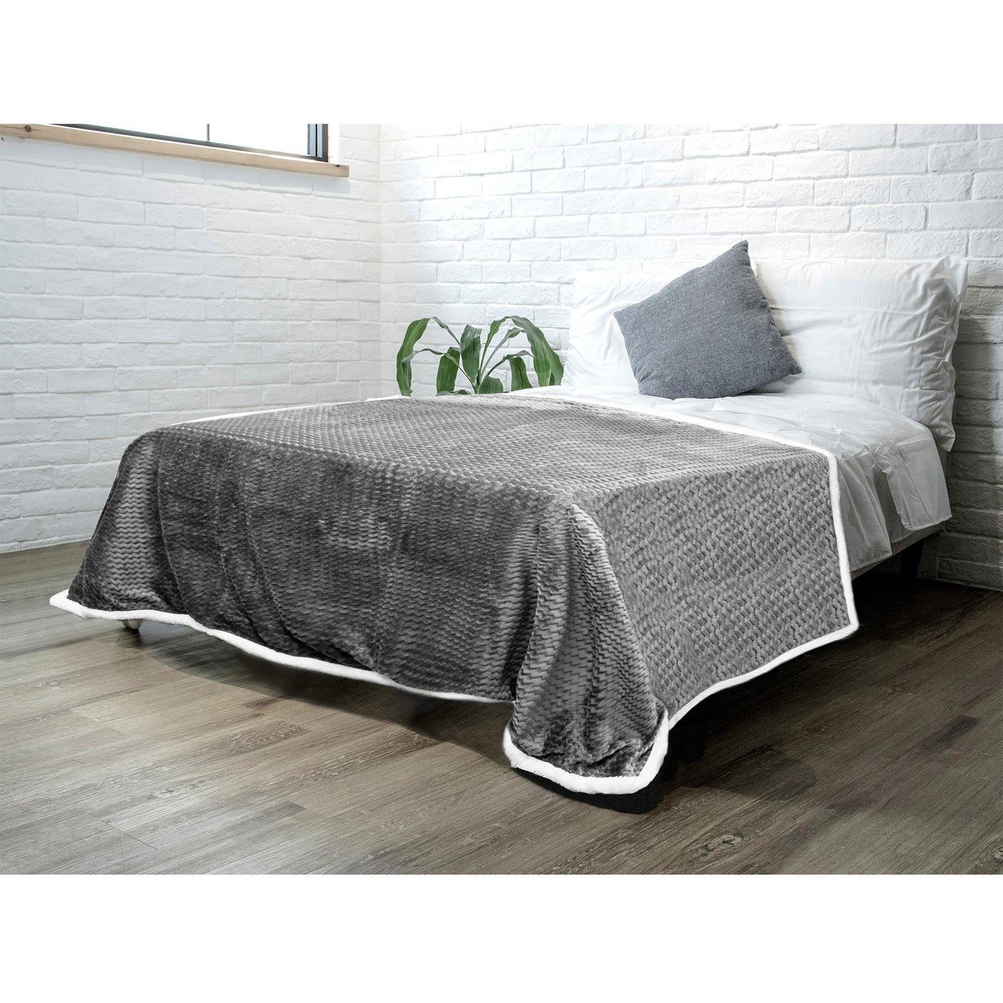 Chevron Sherpa Throw Blanket