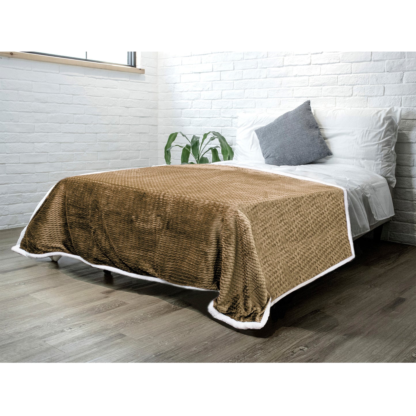Chevron Sherpa Throw Blanket