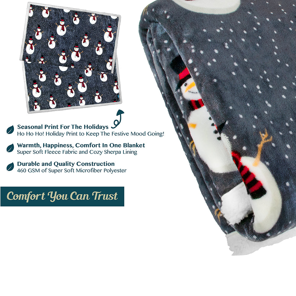 Christmas Sherpa Throw Blanket