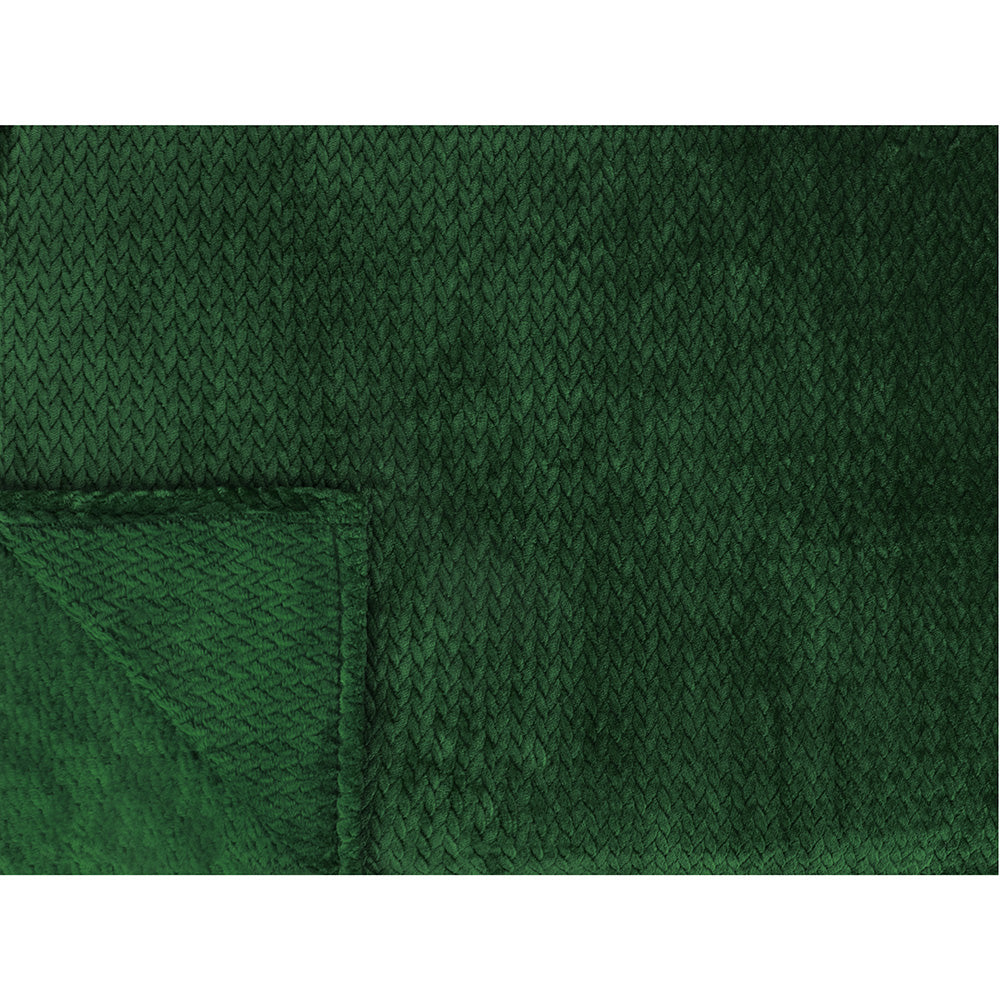 Leaves Textured Fleece Blanket