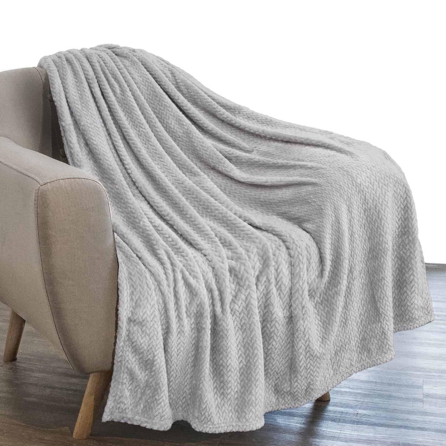 Leaves Textured Fleece Blanket
