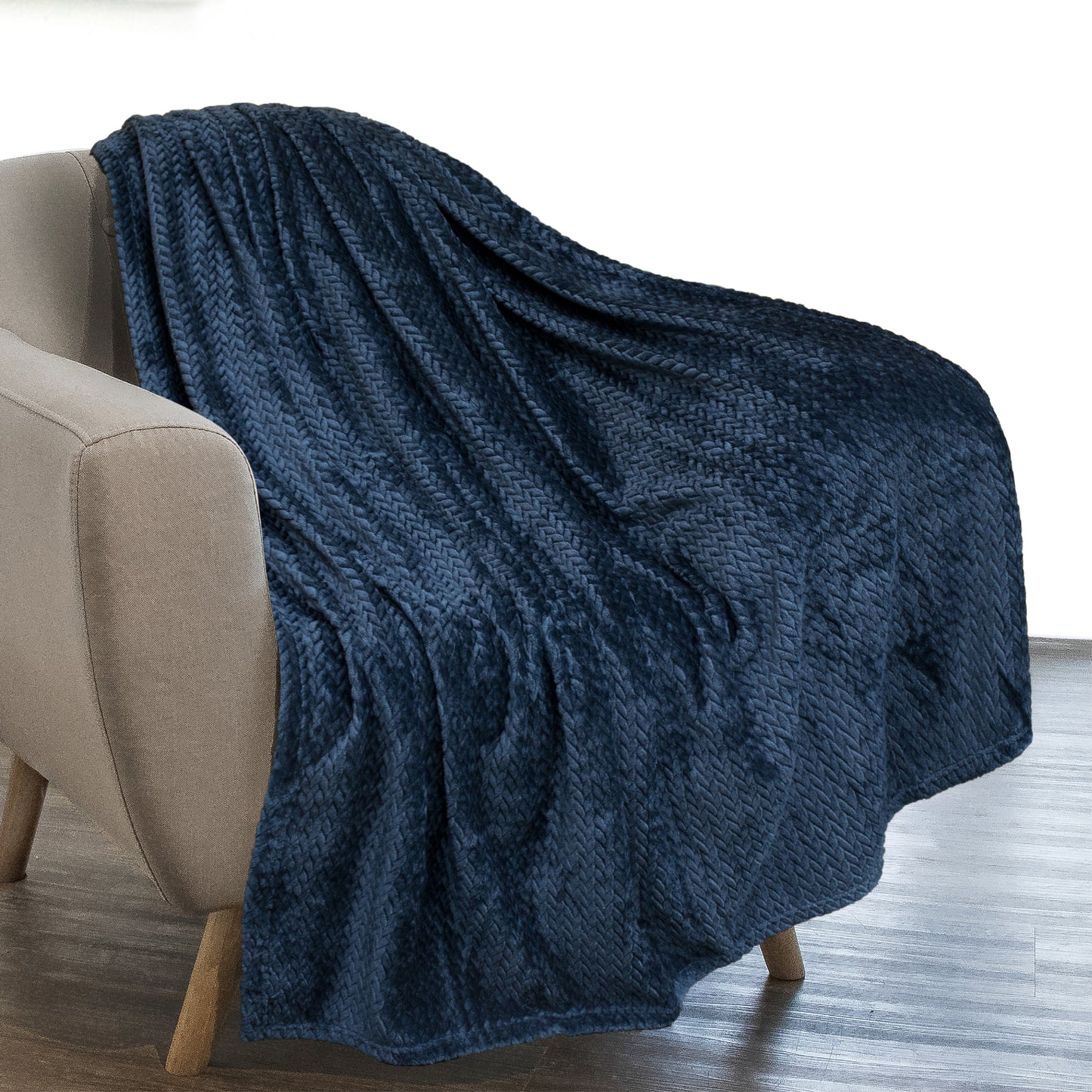 Leaves Textured Fleece Blanket