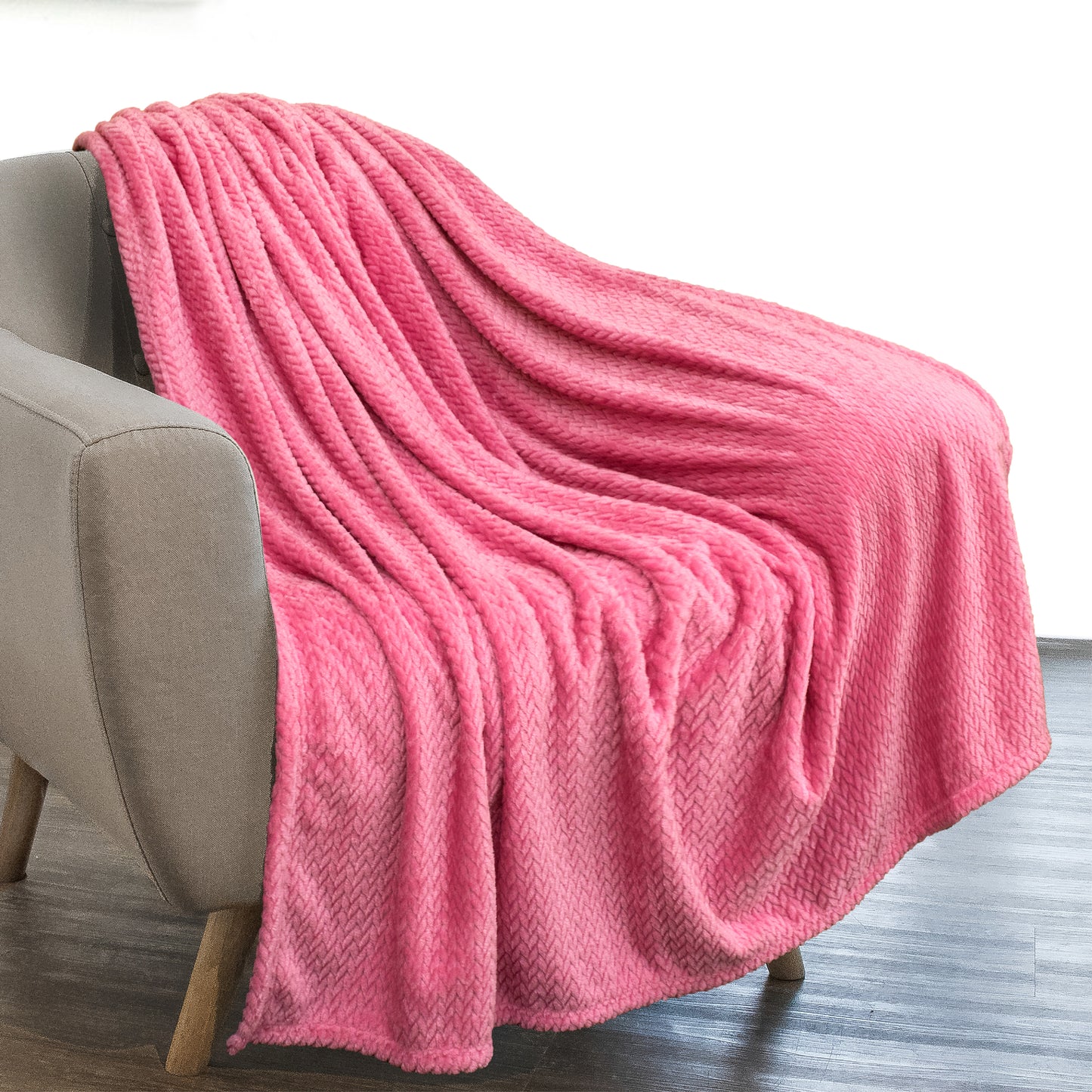 Leaves Textured Fleece Blanket