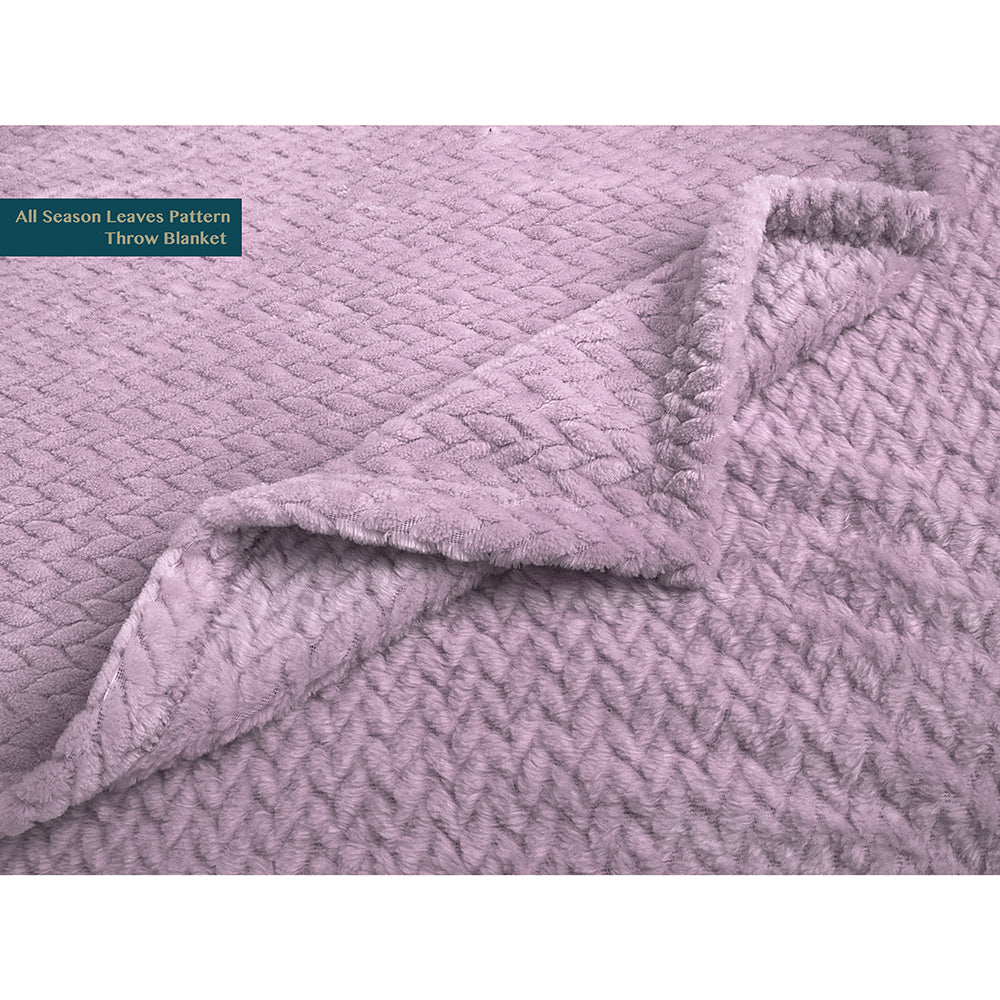 Leaves Textured Fleece Blanket