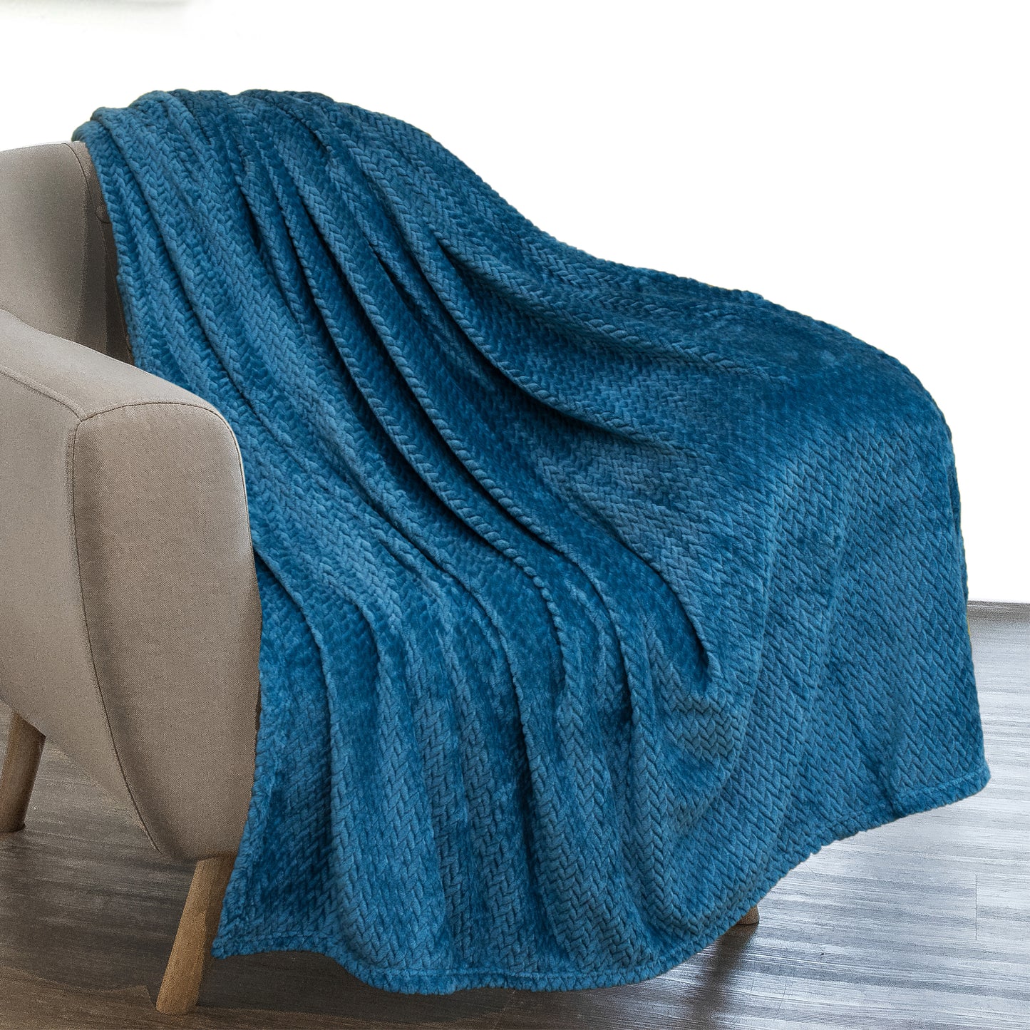 Leaves Textured Fleece Blanket