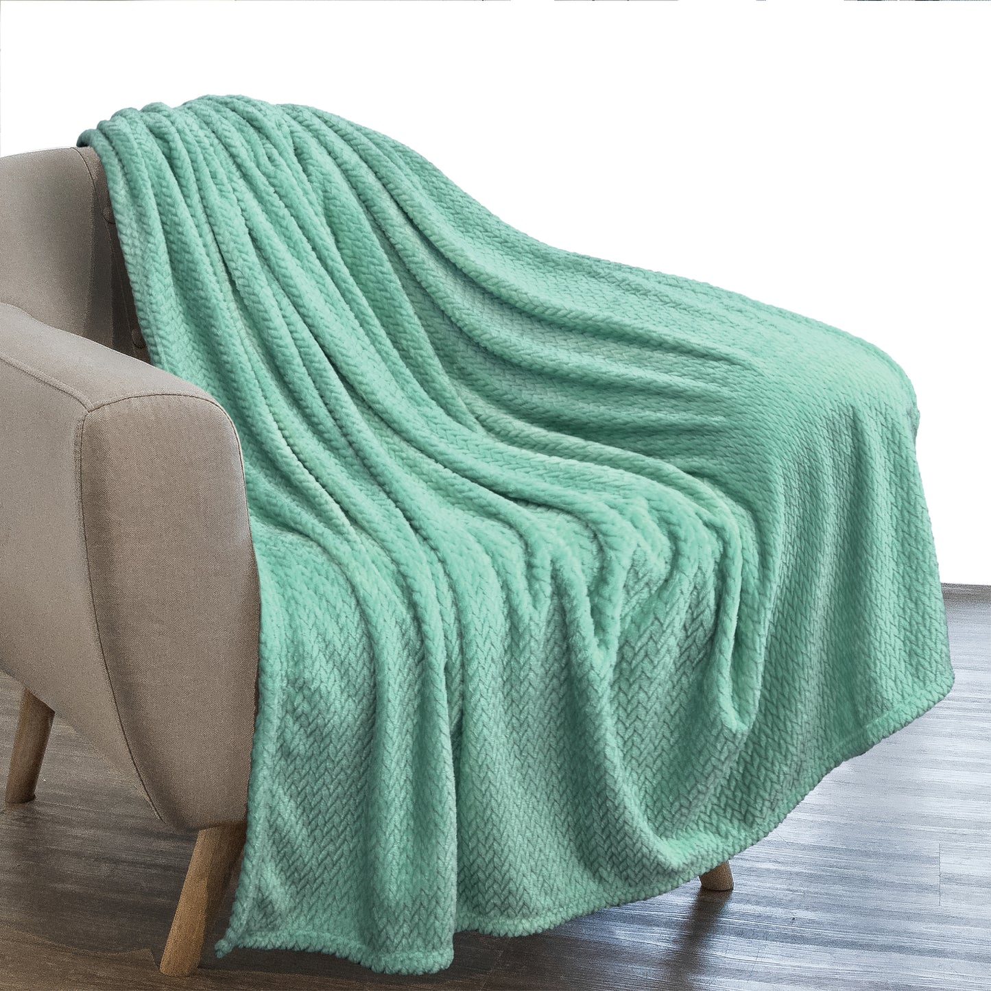 Leaves Textured Fleece Blanket