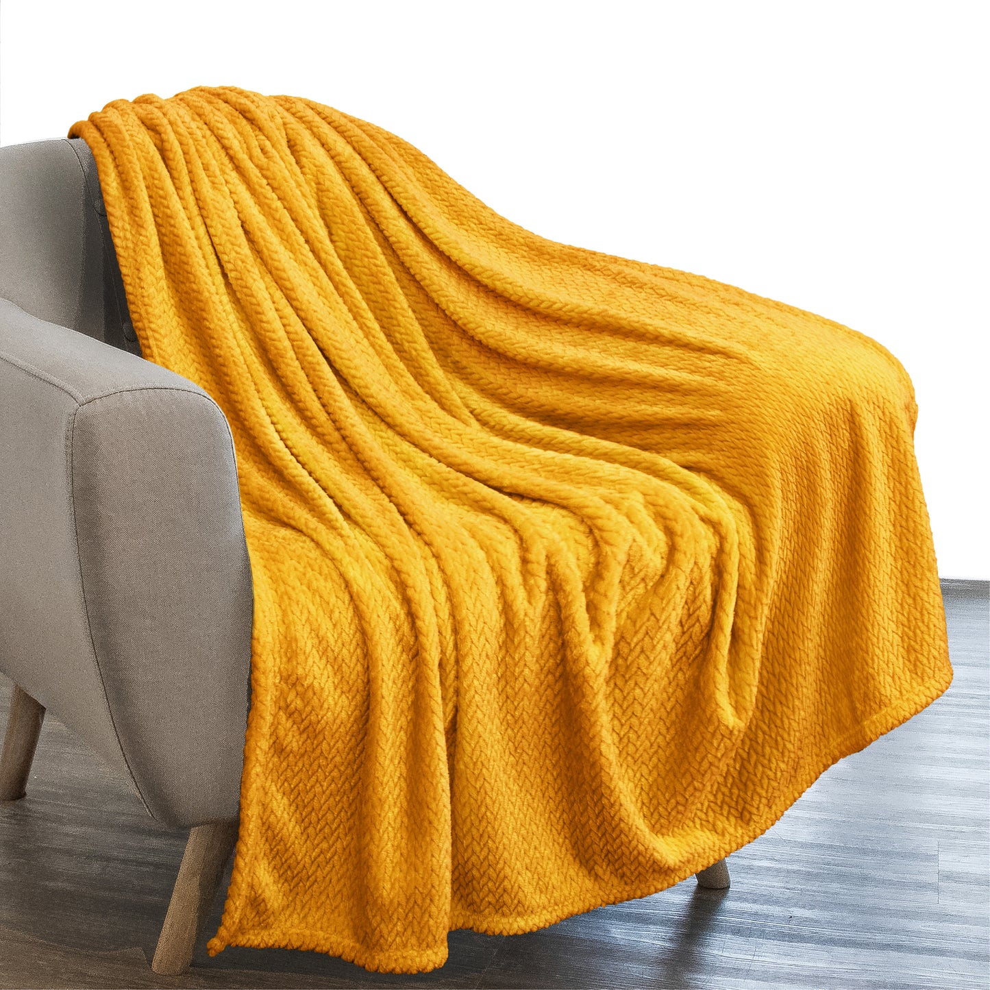 Leaves Textured Fleece Blanket