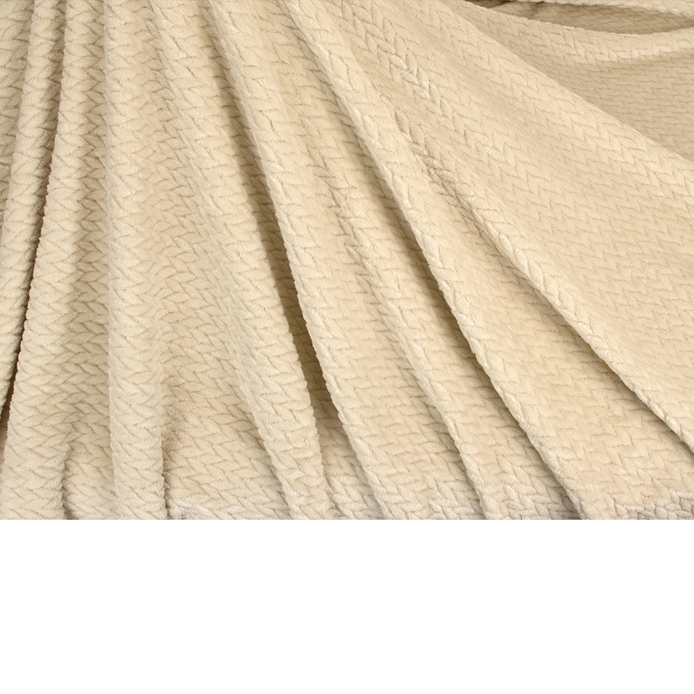 Leaves Textured Fleece Blanket