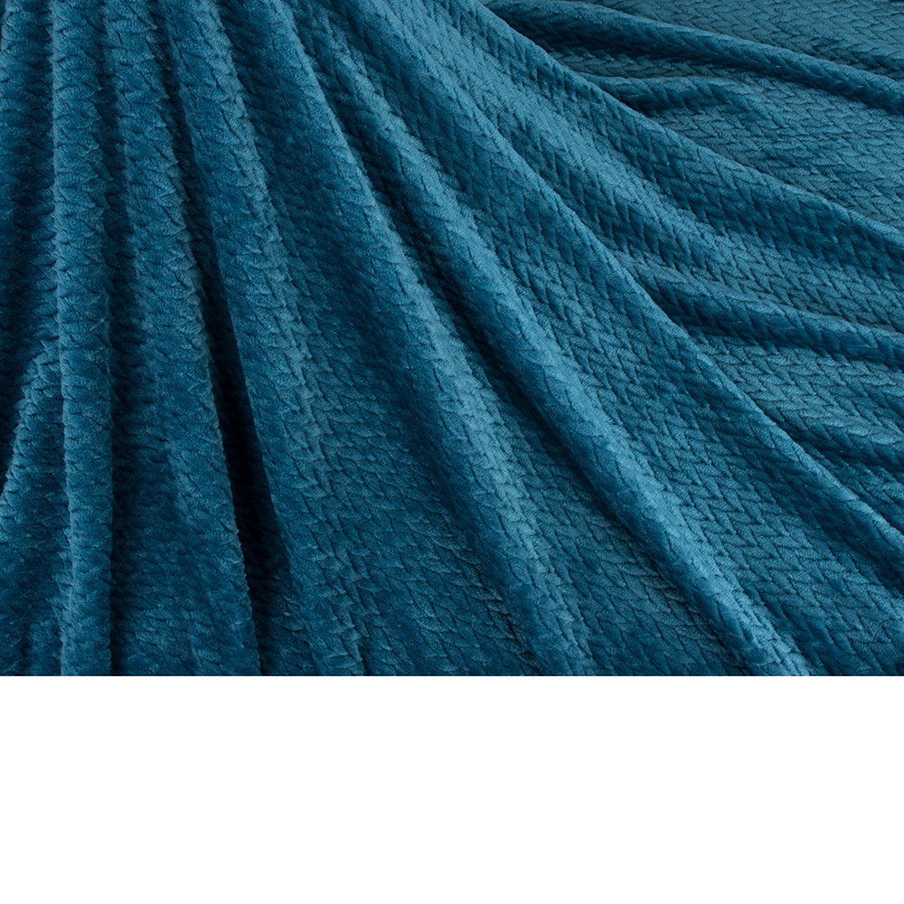 Leaves Textured Fleece Blanket