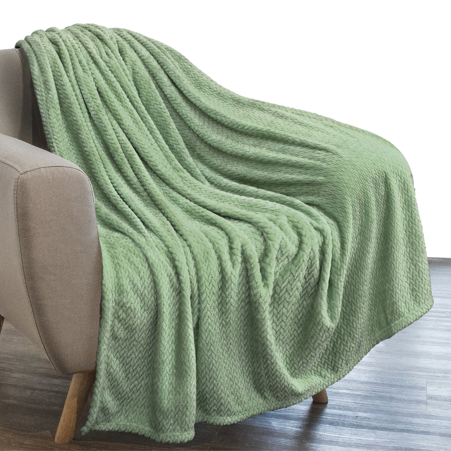 Leaves Textured Fleece Blanket