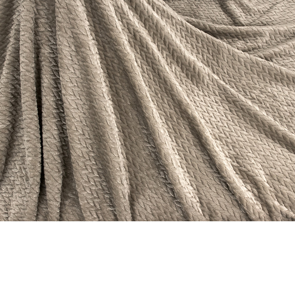 Leaves Textured Fleece Blanket