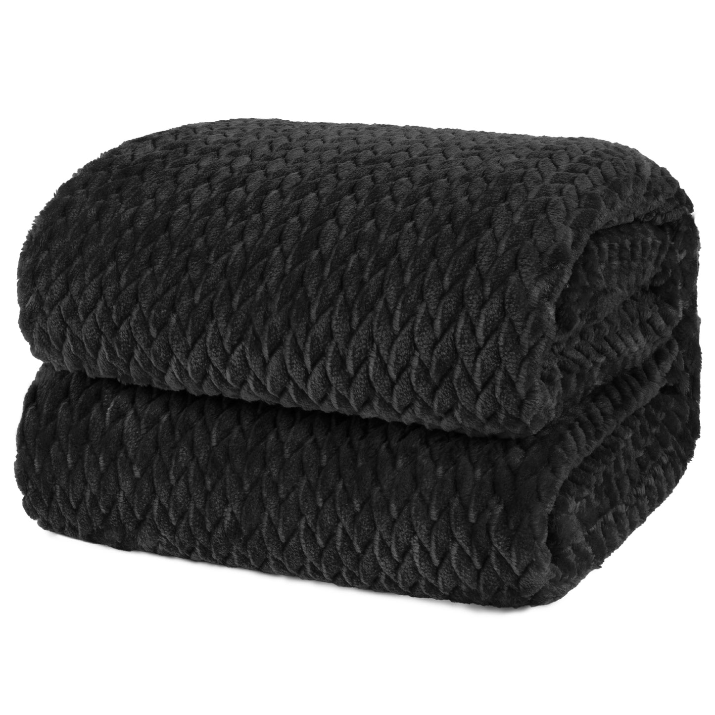 Leaves Textured Fleece Blanket