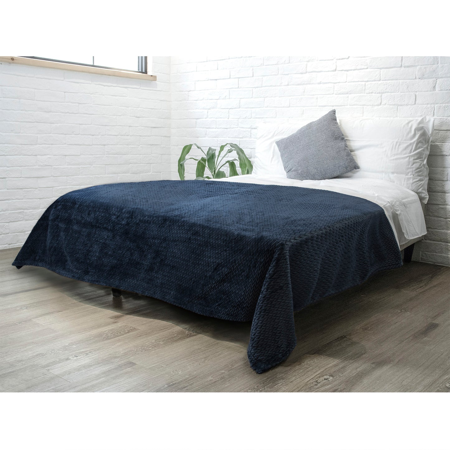Leaves Textured Fleece Blanket