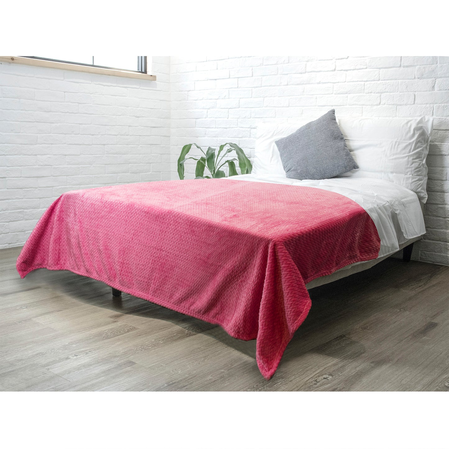 Leaves Textured Fleece Blanket