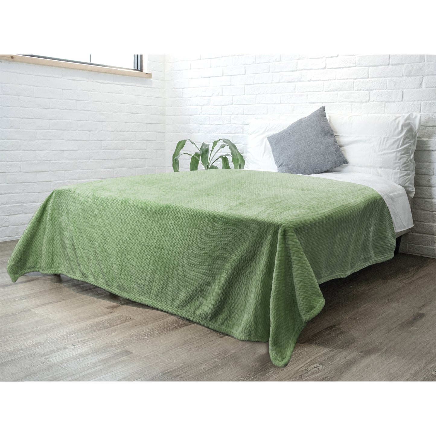 Leaves Textured Fleece Blanket