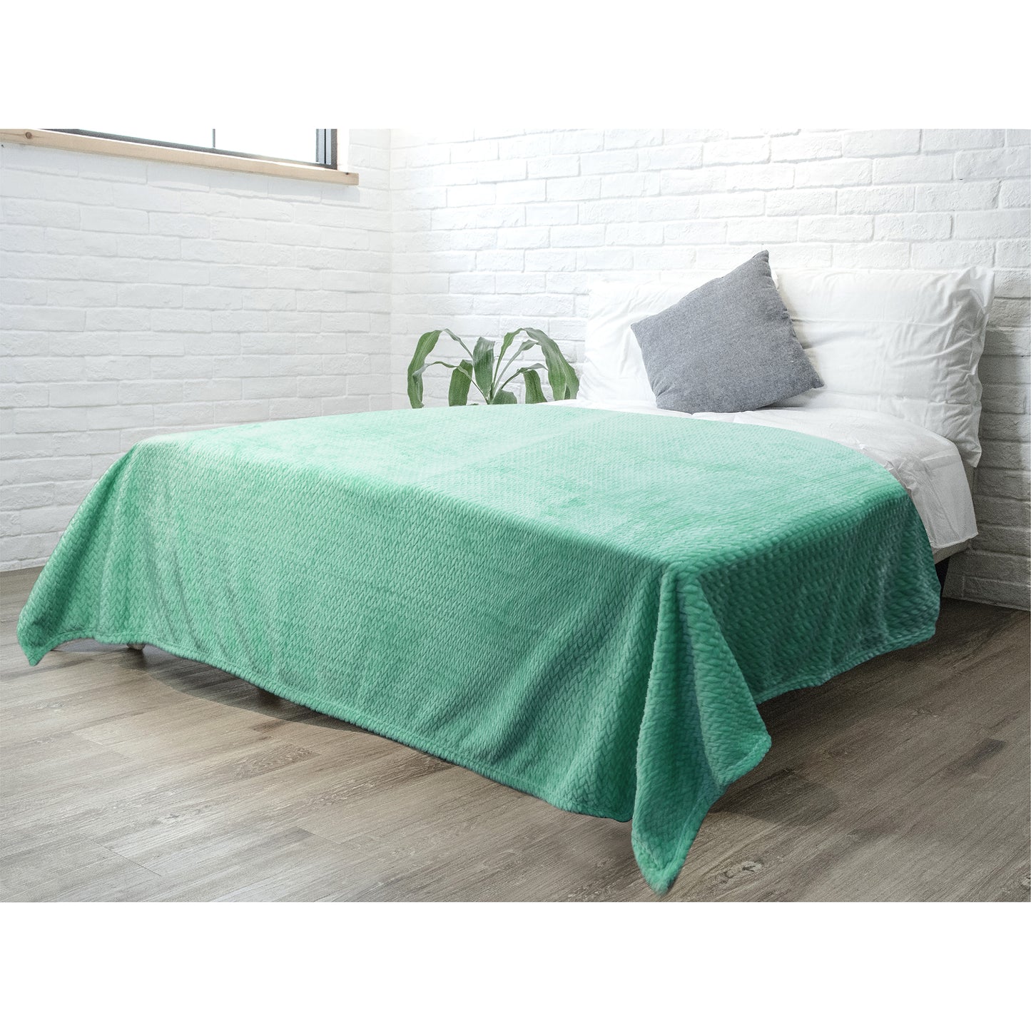 Leaves Textured Fleece Blanket