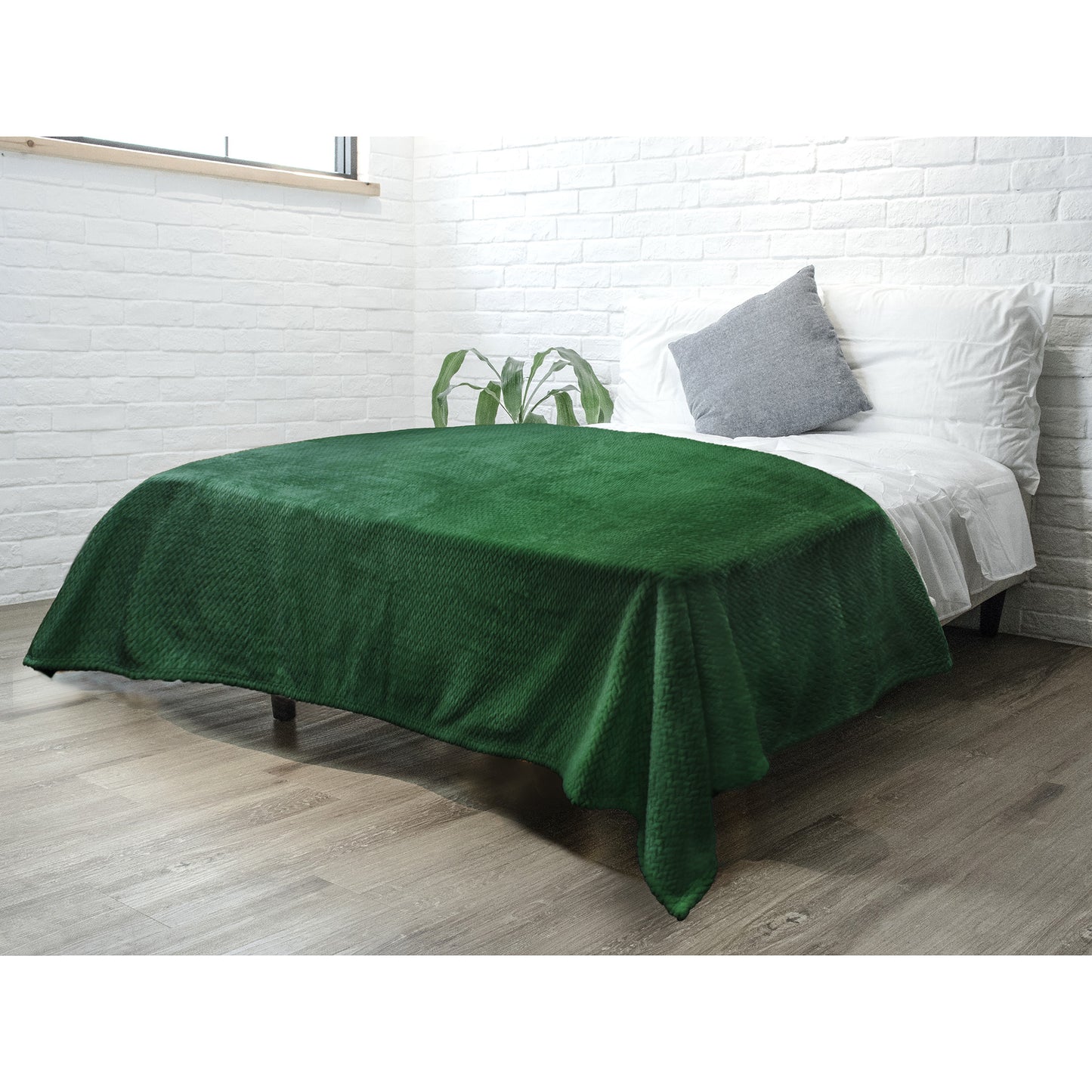 Waffle Textured Fleece Blanket