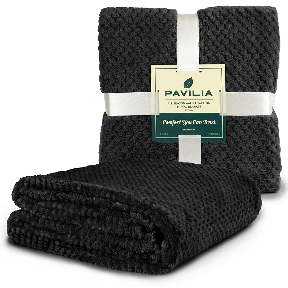 Waffle Textured Fleece Blanket