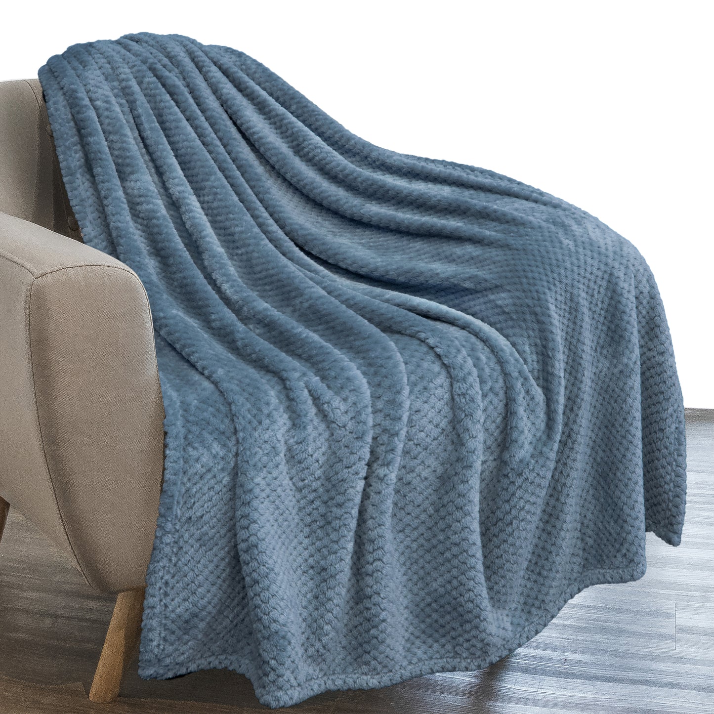 Waffle Textured Fleece Blanket