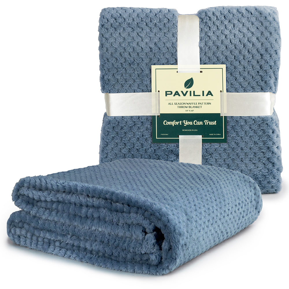 Waffle Textured Fleece Blanket