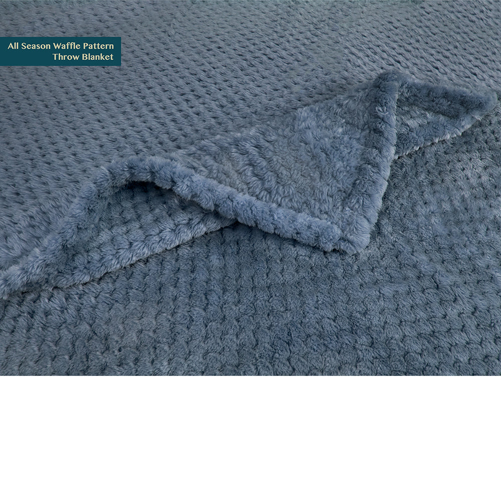 Waffle Textured Fleece Blanket