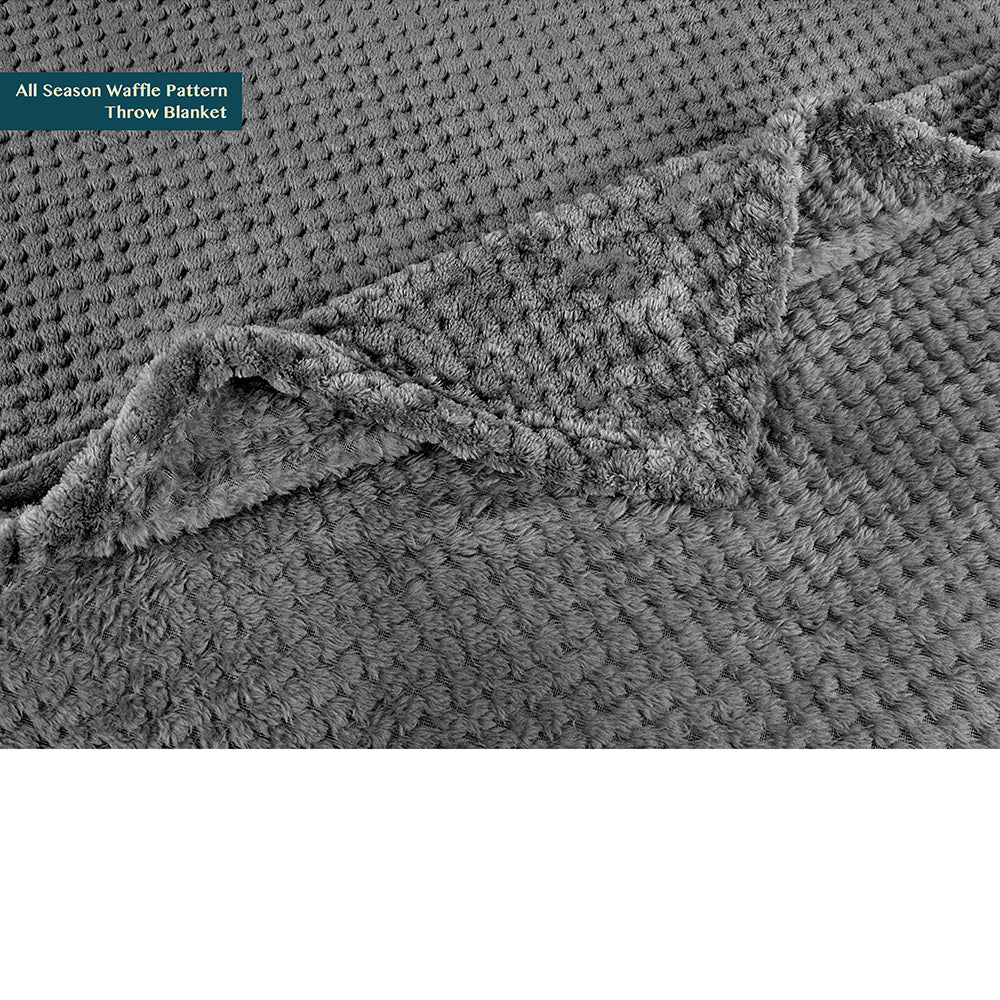 Waffle Textured Fleece Blanket