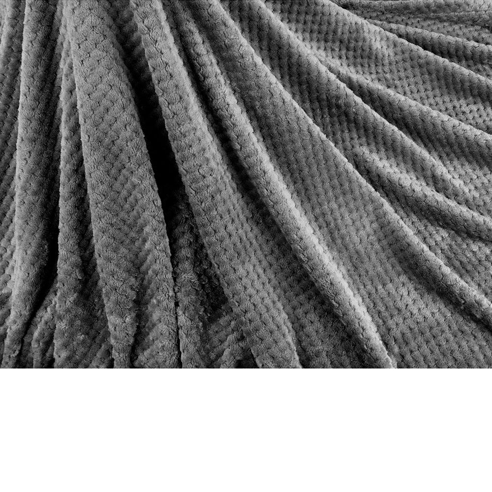 Waffle Textured Fleece Blanket