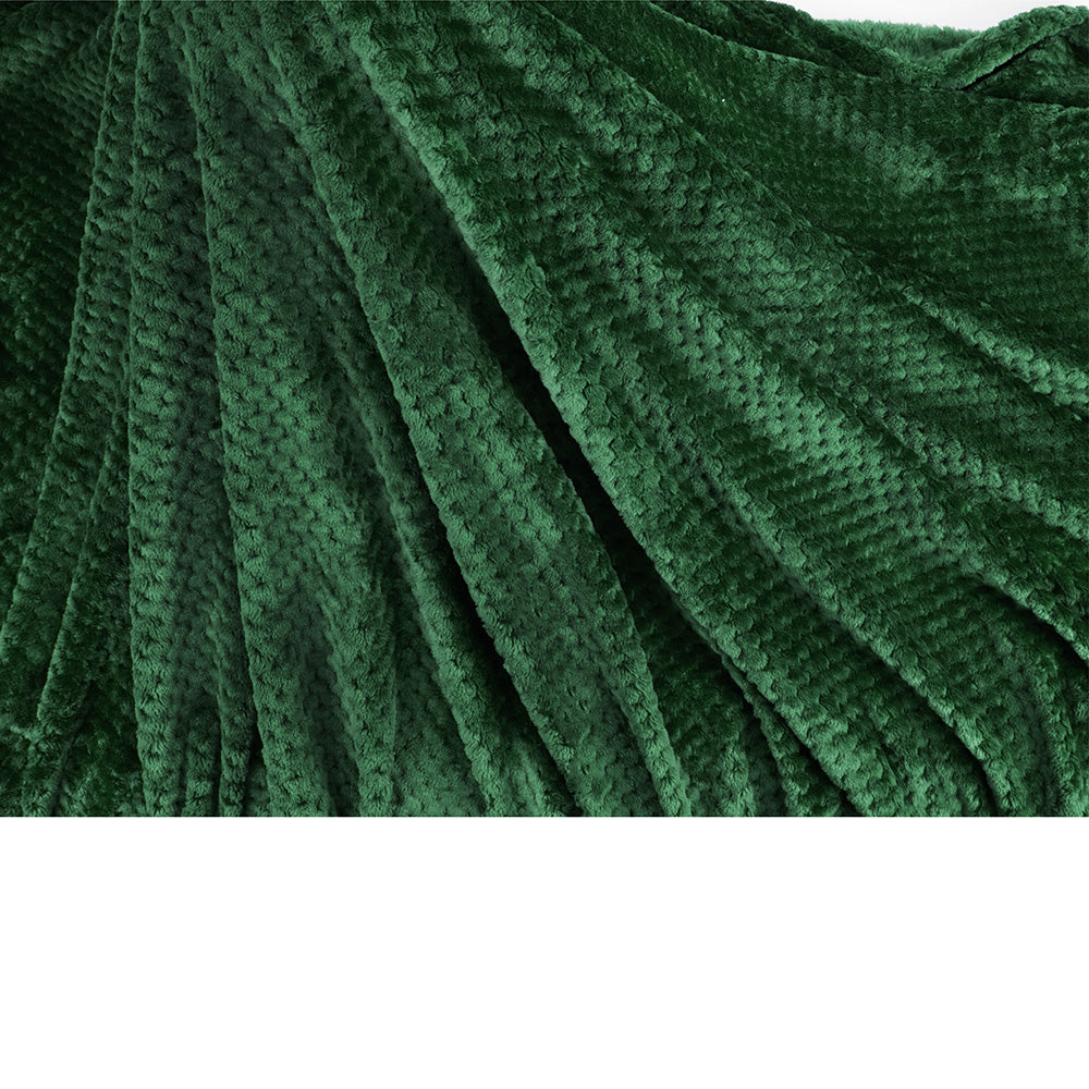 Waffle Textured Fleece Blanket
