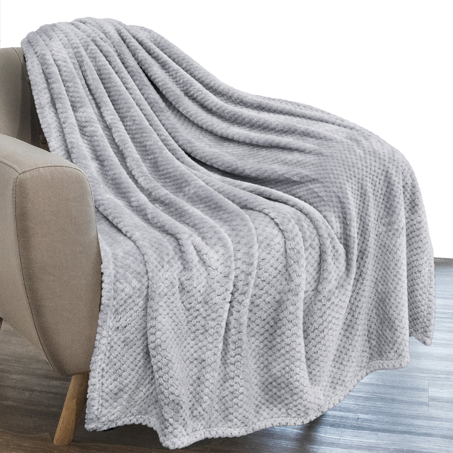 Waffle Textured Fleece Blanket