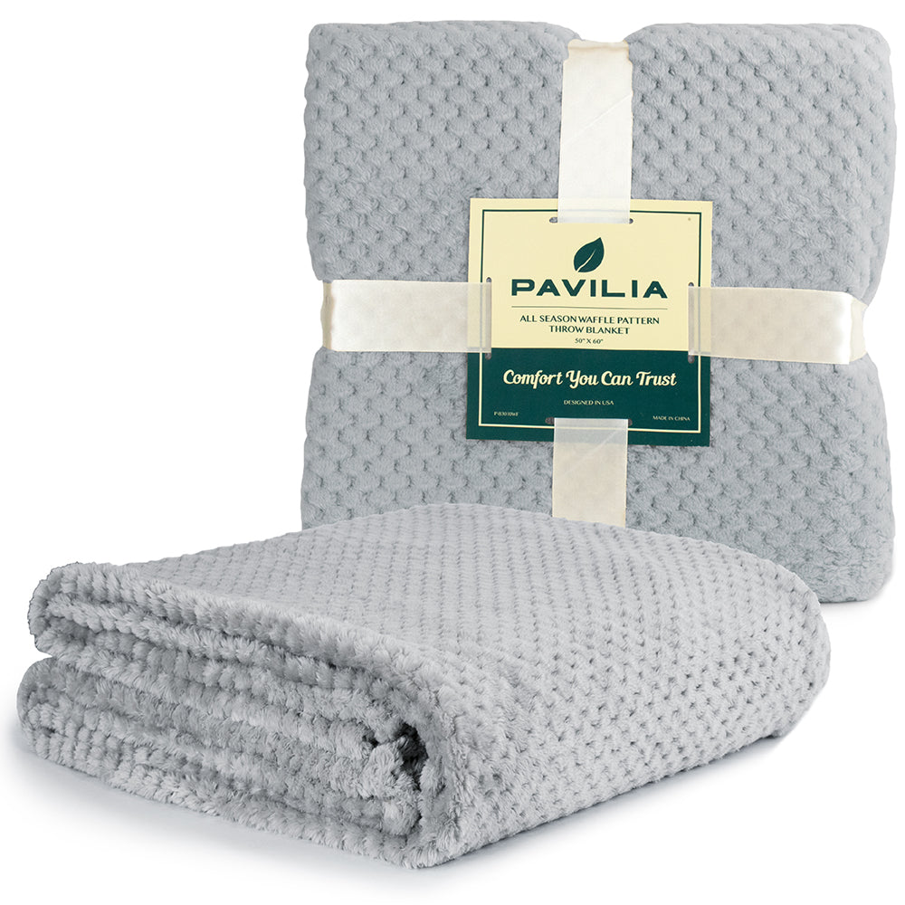 Waffle Textured Fleece Blanket