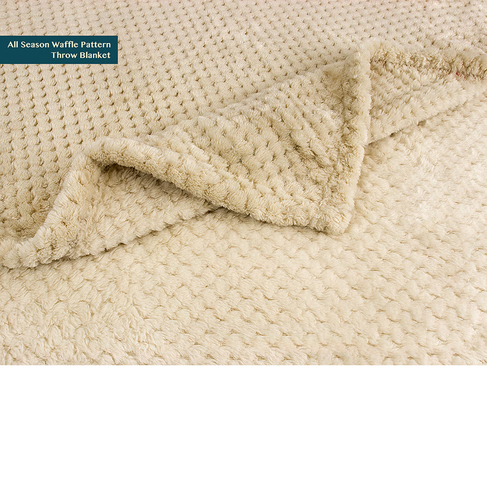 Waffle Textured Fleece Blanket