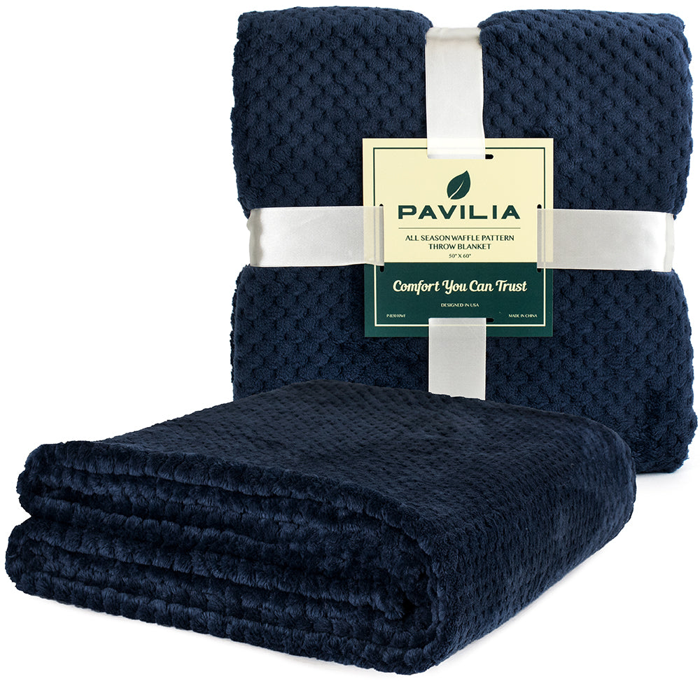 Waffle Textured Fleece Blanket