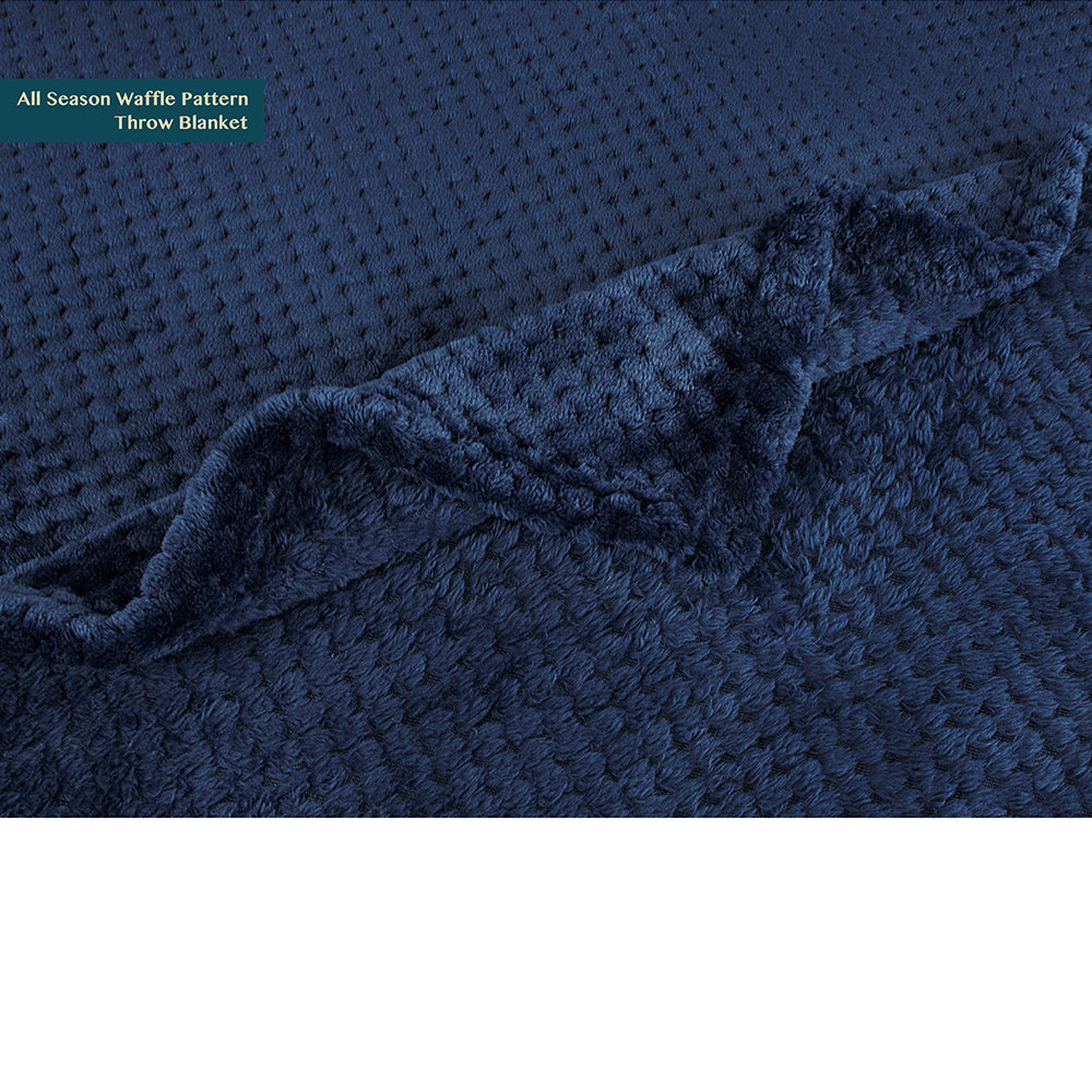 Waffle Textured Fleece Blanket