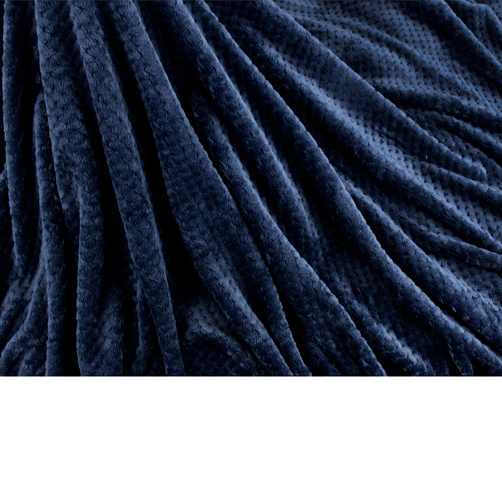Waffle Textured Fleece Blanket