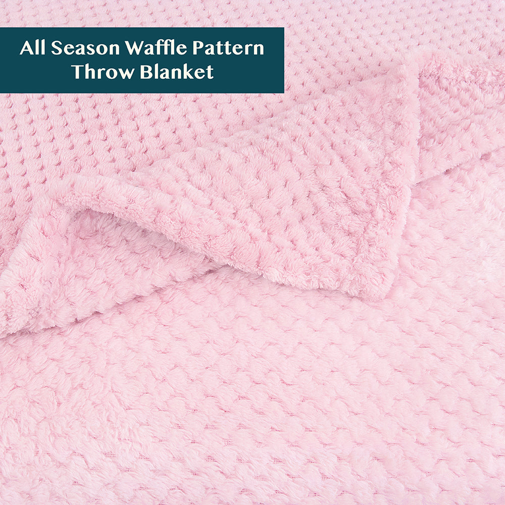 Waffle Textured Fleece Blanket