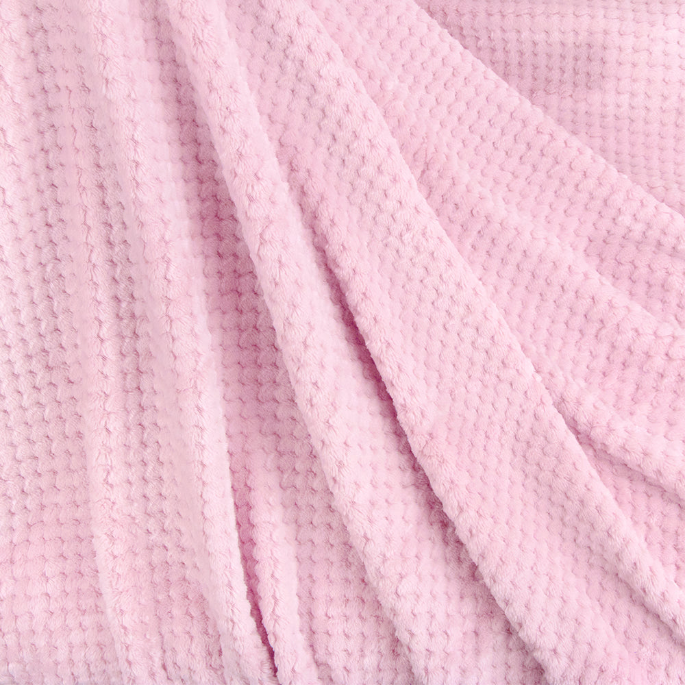 Waffle Textured Fleece Blanket