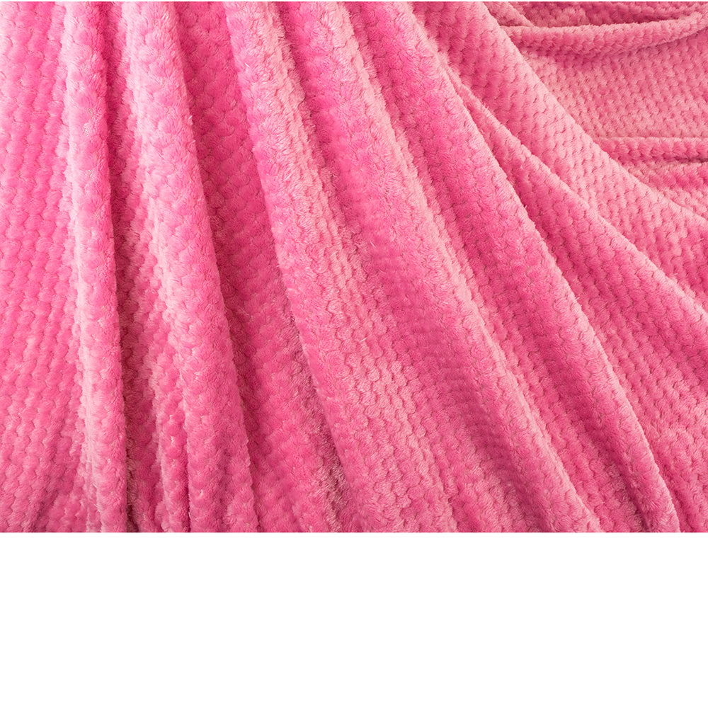Waffle Textured Fleece Blanket