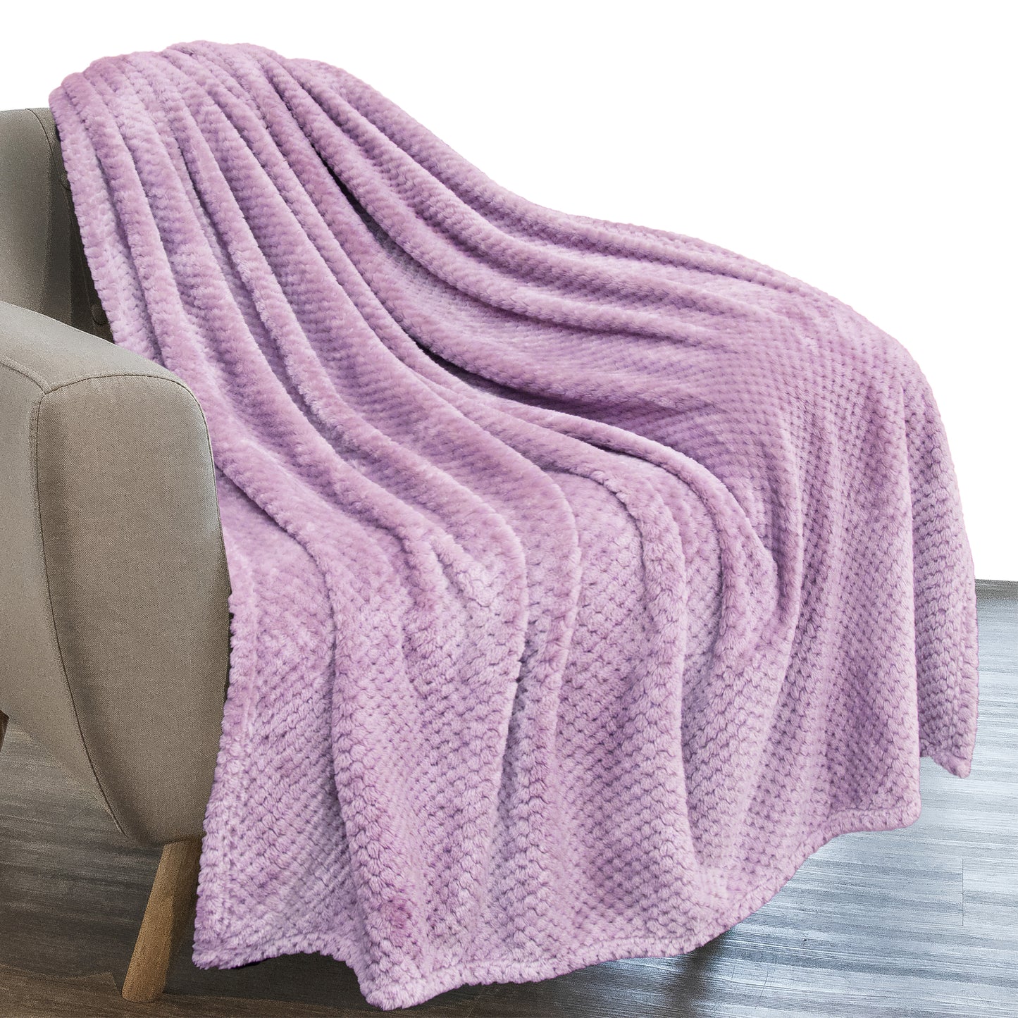 Waffle Textured Fleece Blanket